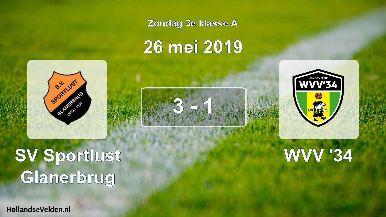 Total number of matches played: SV Sportlust Glanerbrug - WVV '34 3 - 1 (26 May 2019)