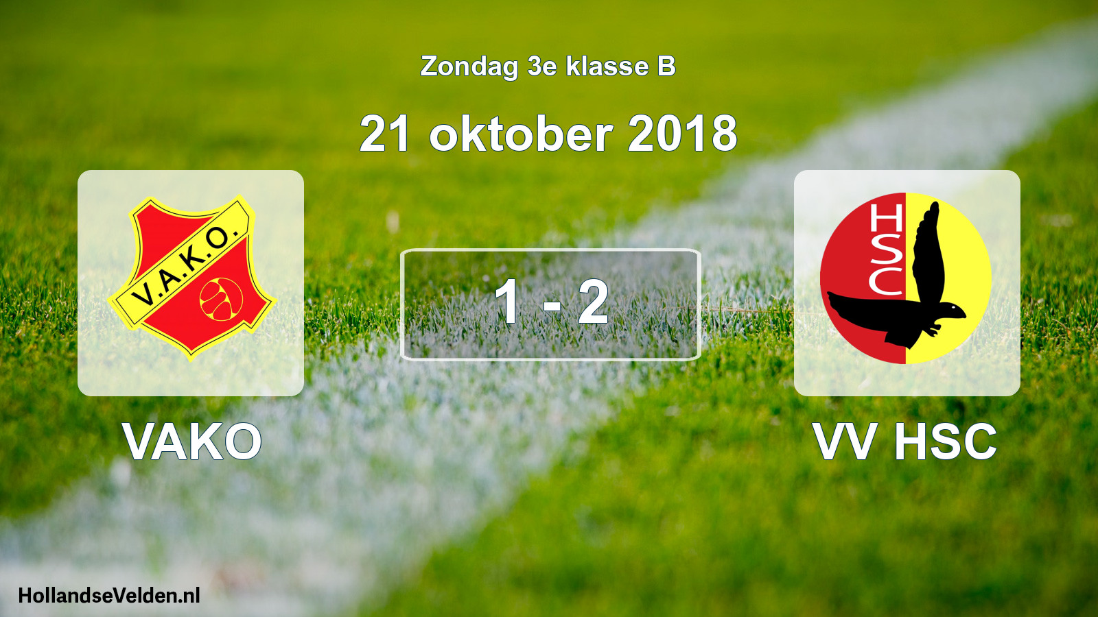 Total number of matches played: VAKO - VV HSC 1 - 2 (21 October 2018)