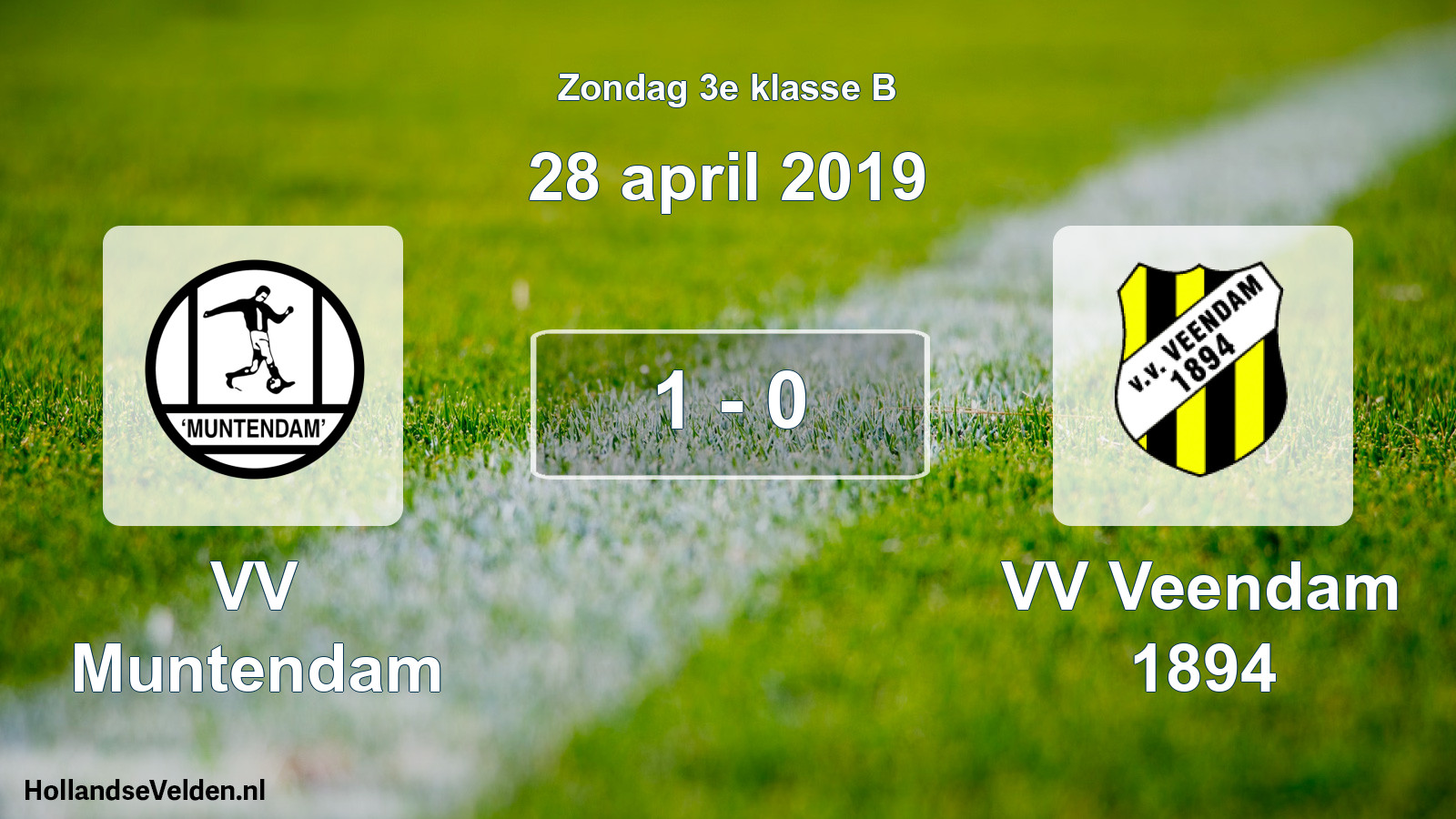 Total number of matches played: VV Muntendam - VV Veendam 1894 1 - 0 (28 April 2019)