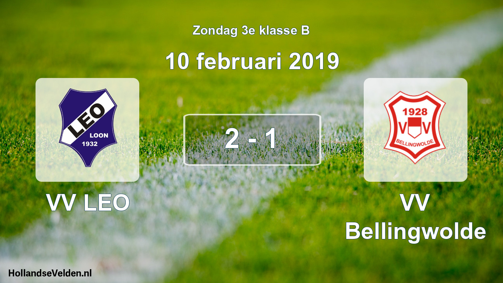 Total number of matches played: VV LEO - VV Bellingwolde 2 - 1 (10 February 2019)