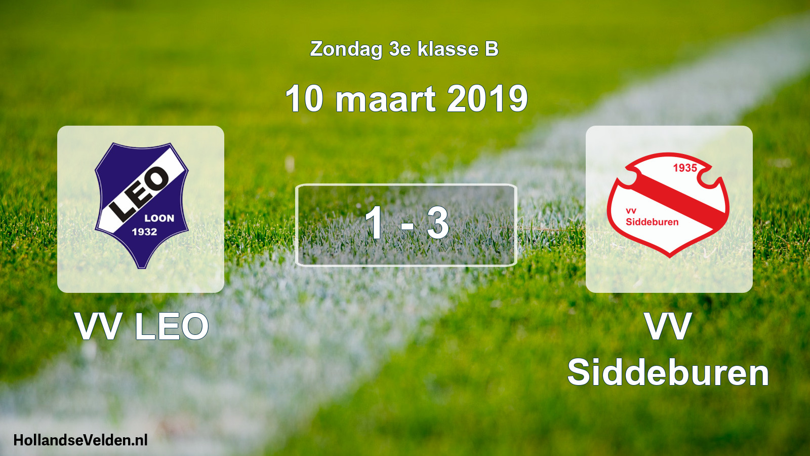 Total number of matches played: VV LEO - VV Siddeburen 1 - 3 (10 March 2019)