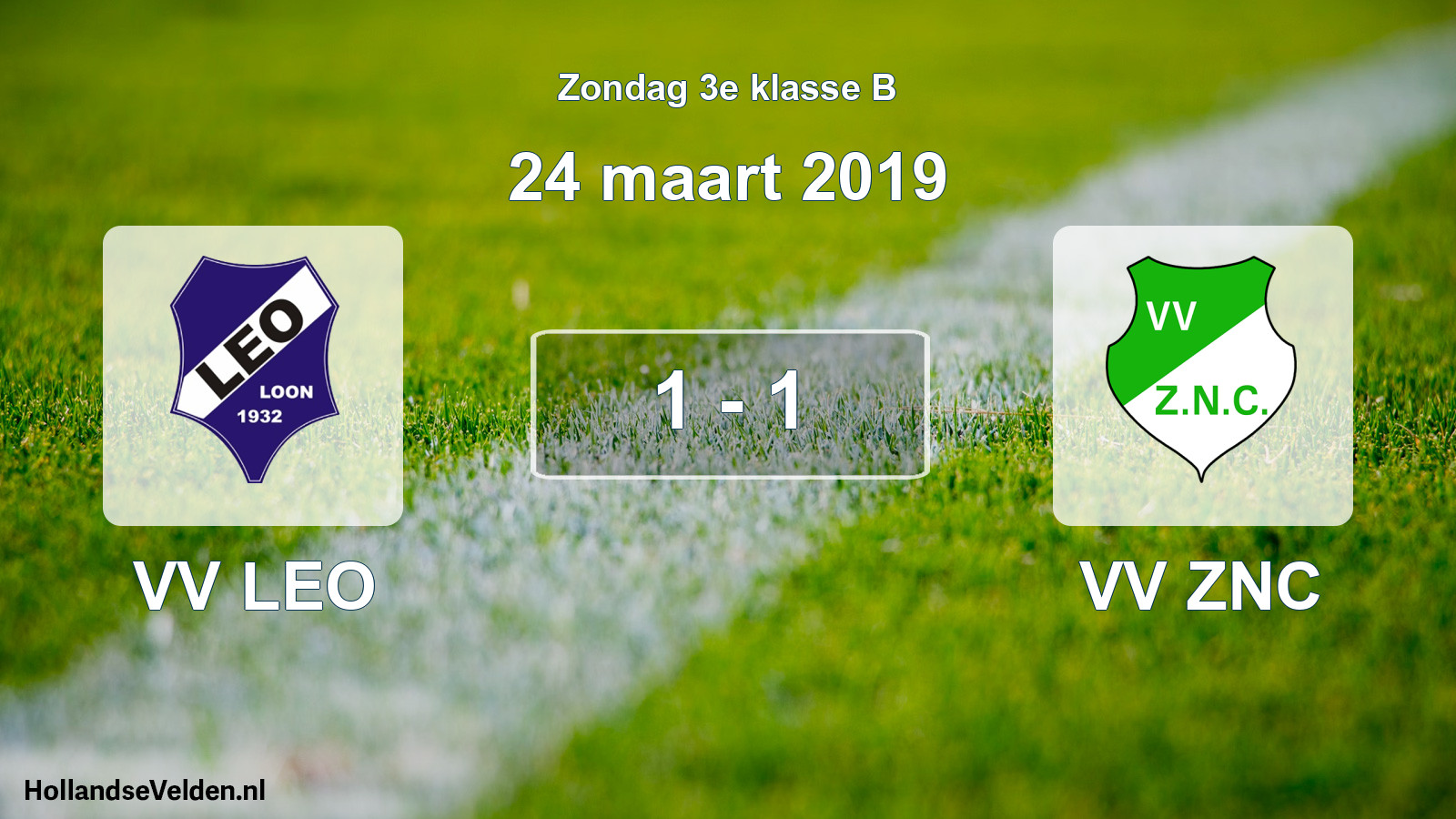 Total number of matches played: VV LEO - VV ZNC 1 - 1 (24 March 2019)