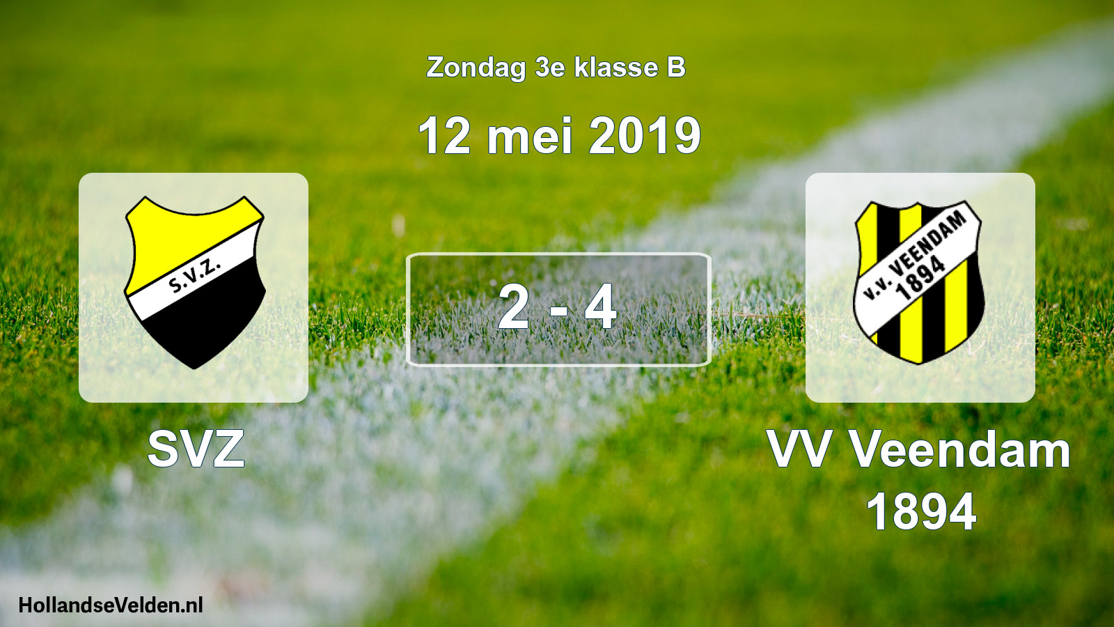 Total number of matches played: SVZ - VV Veendam 1894 2 - 4 (12 May 2019)