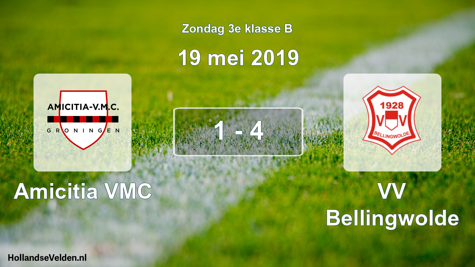 Total number of matches played: Amicitia VMC - VV Bellingwolde 1 - 4 (19 May 2019)