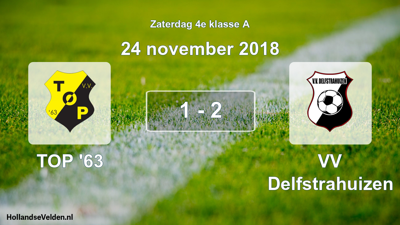 Total number of matches played: TOP '63 - VV Delfstrahuizen 1 - 2 (24 November 2018)