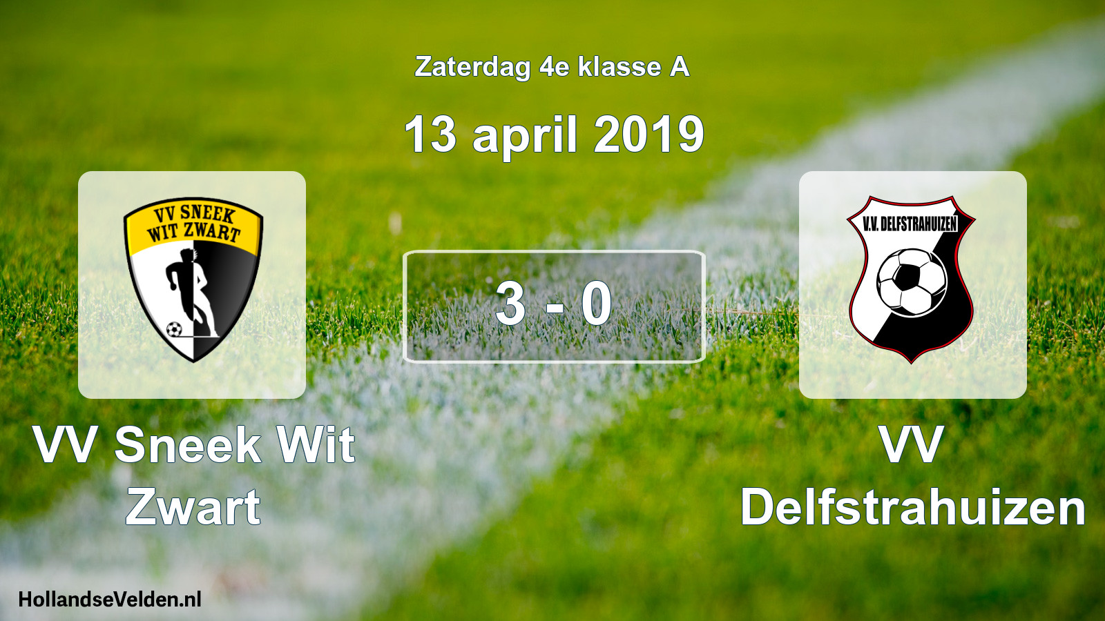 Total number of matches played: VV Sneek Wit Zwart - VV Delfstrahuizen 3 - 0 (13 April 2019)