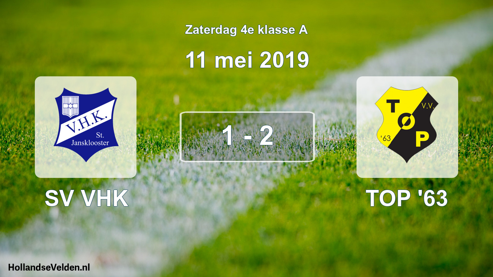Total number of matches played: SV VHK - TOP '63 1 - 2 (11 May 2019)