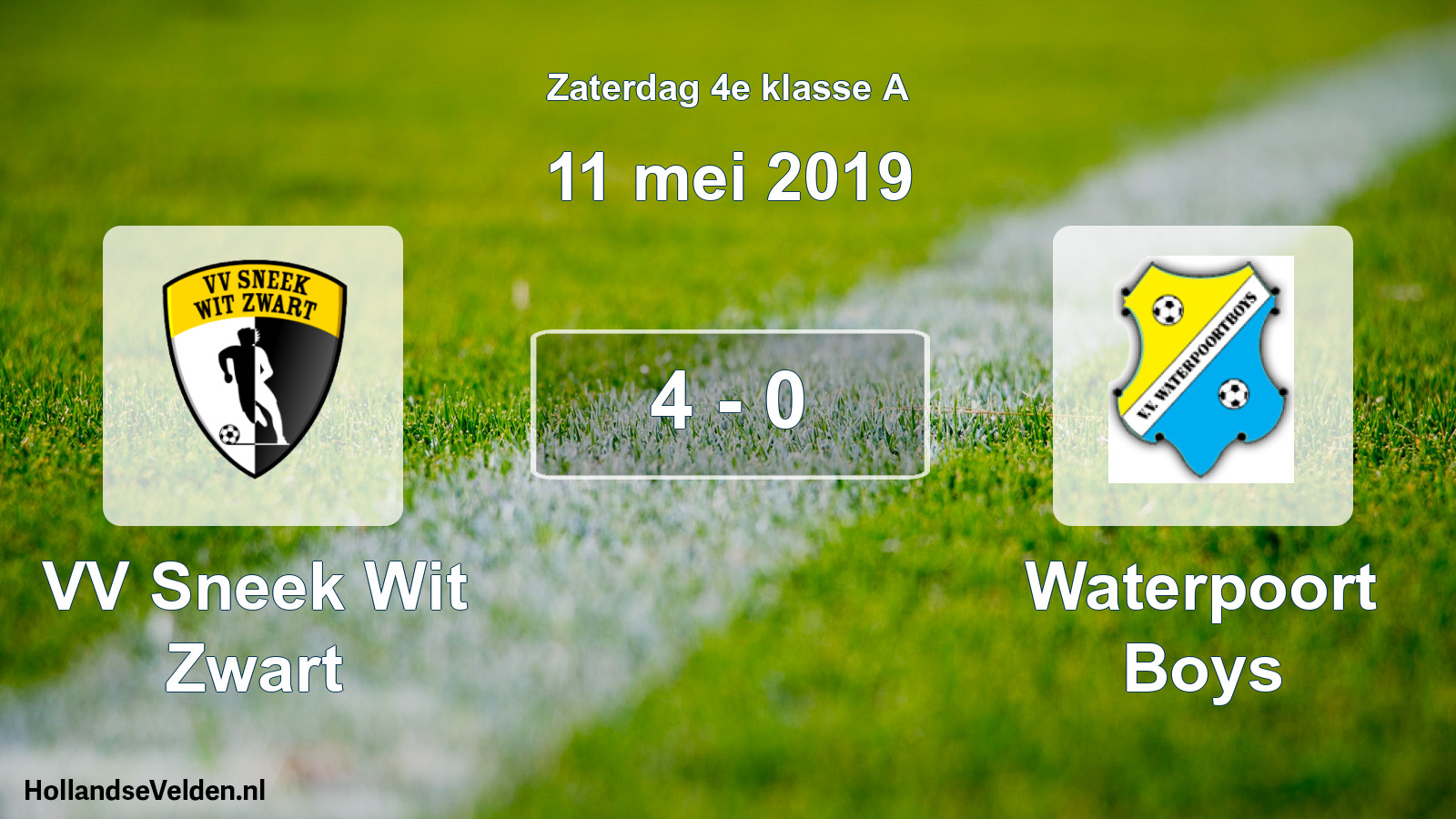 Total number of matches played: VV Sneek Wit Zwart - Waterpoort Boys 4 - 0 (11 May 2019)