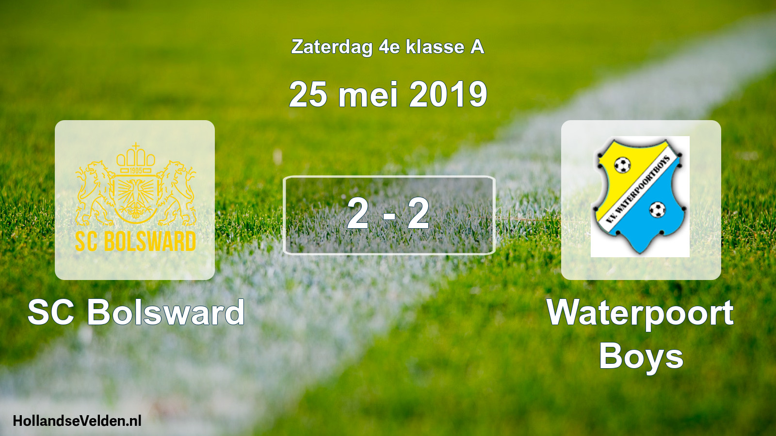 Total number of matches played: SC Bolsward - Waterpoort Boys 2 - 2 (25 May 2019)