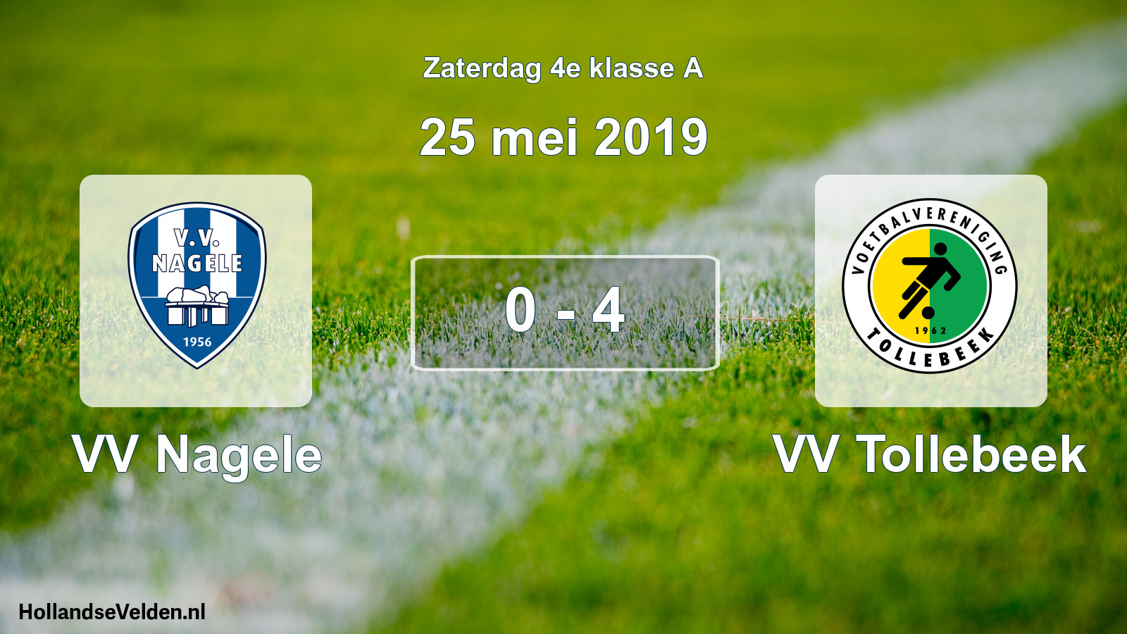Total number of matches played: VV Nagele - VV Tollebeek 0 - 4 (25 May 2019)
