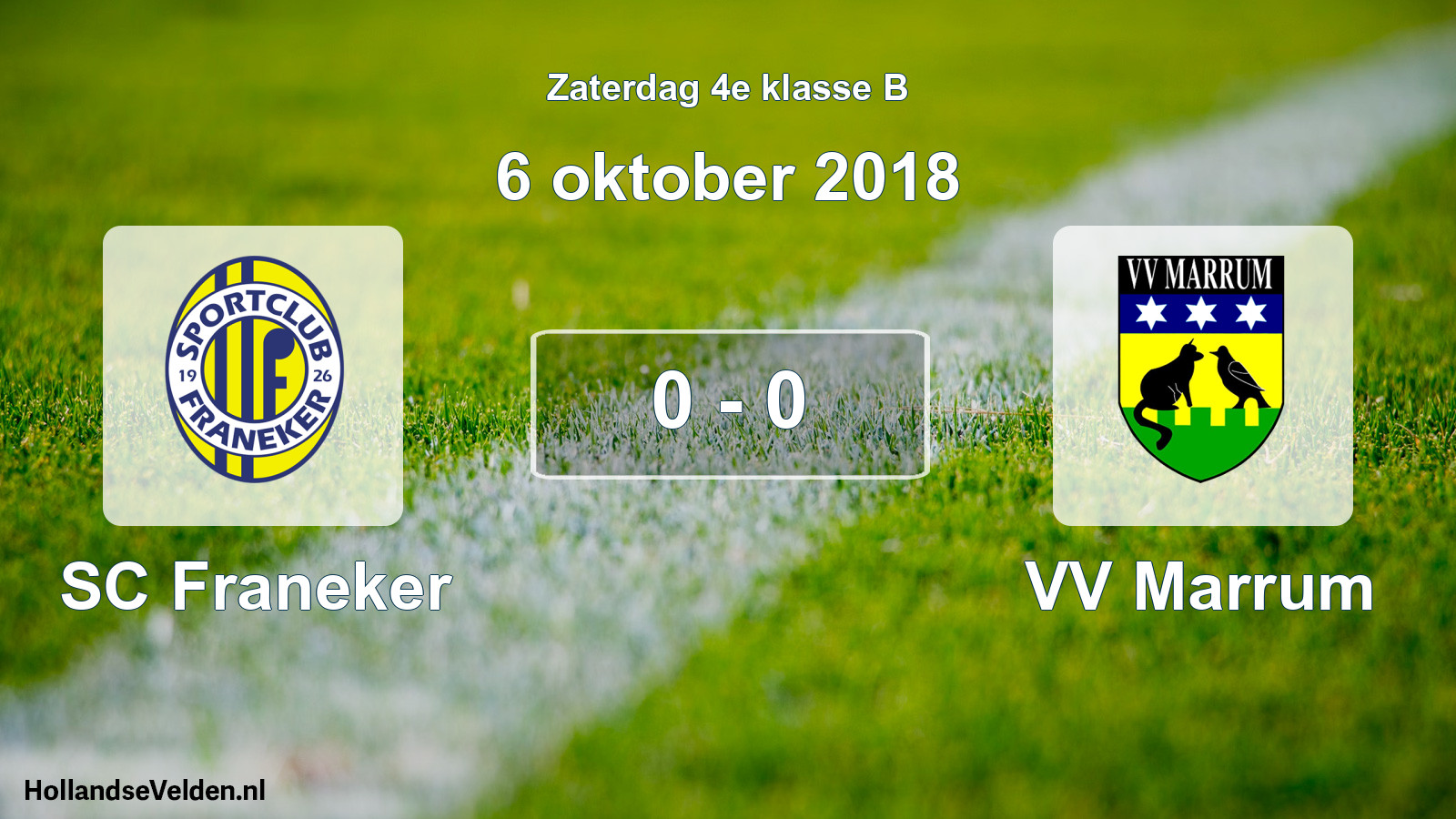 Total number of matches played: SC Franeker - VV Marrum 0 - 0 (6 October 2018)