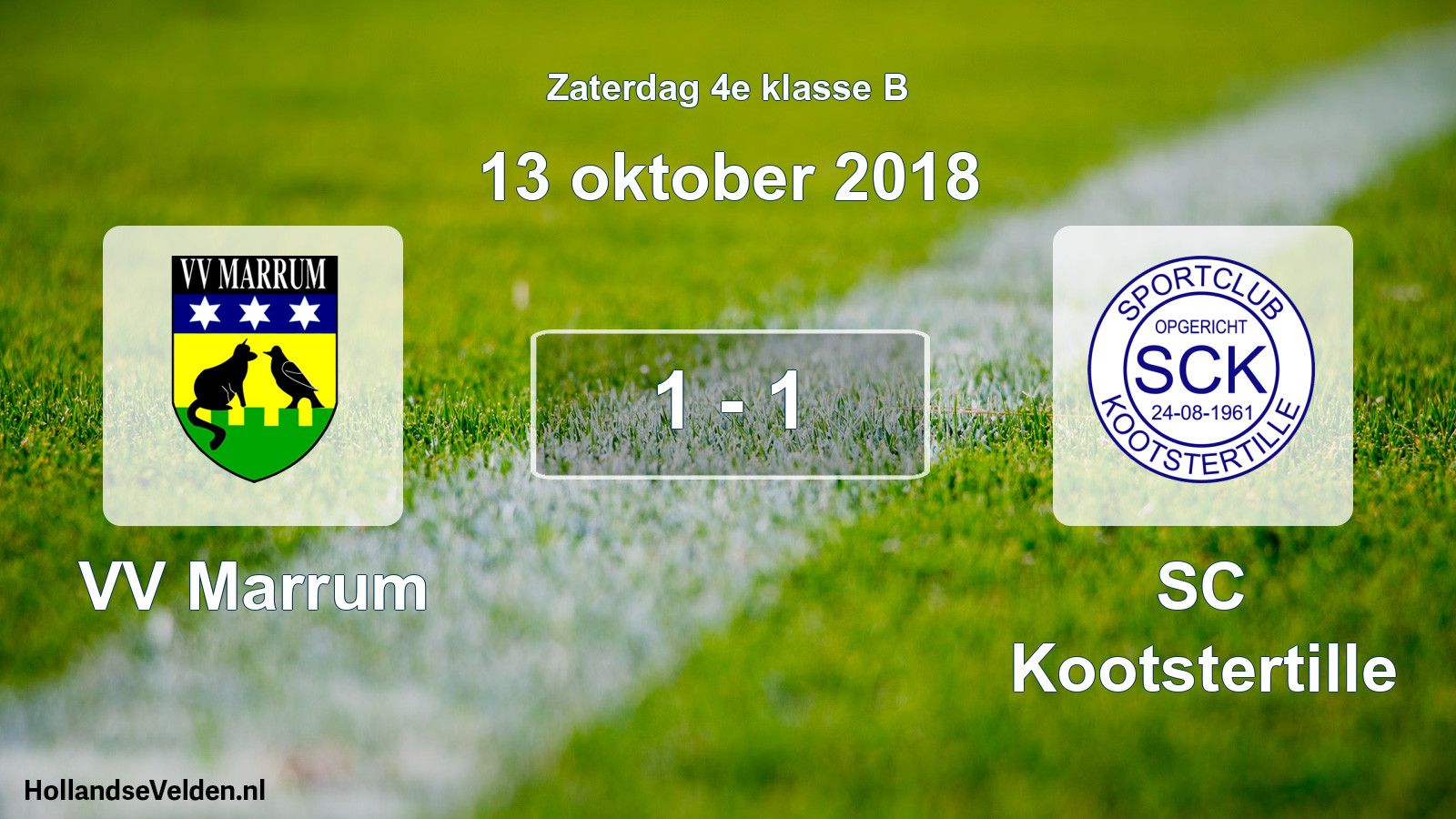 Total number of matches played: VV Marrum - SC Kootstertille 1 - 1 (13 October 2018)