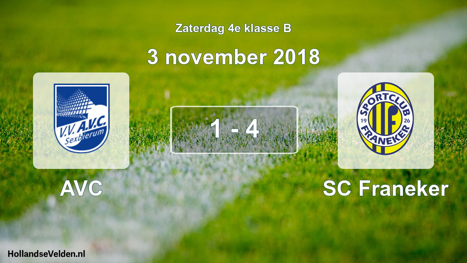 Total number of matches played: AVC - SC Franeker 1 - 4 (3 November 2018)