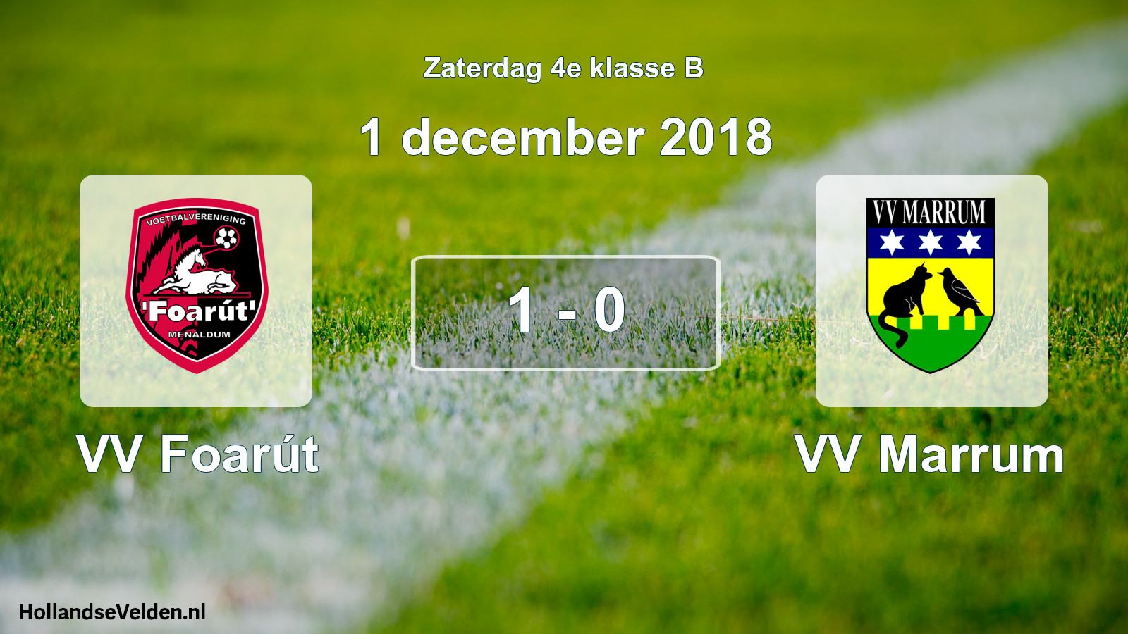 Total number of matches played: VV Foarút - VV Marrum 1 - 0 (1 December 2018)