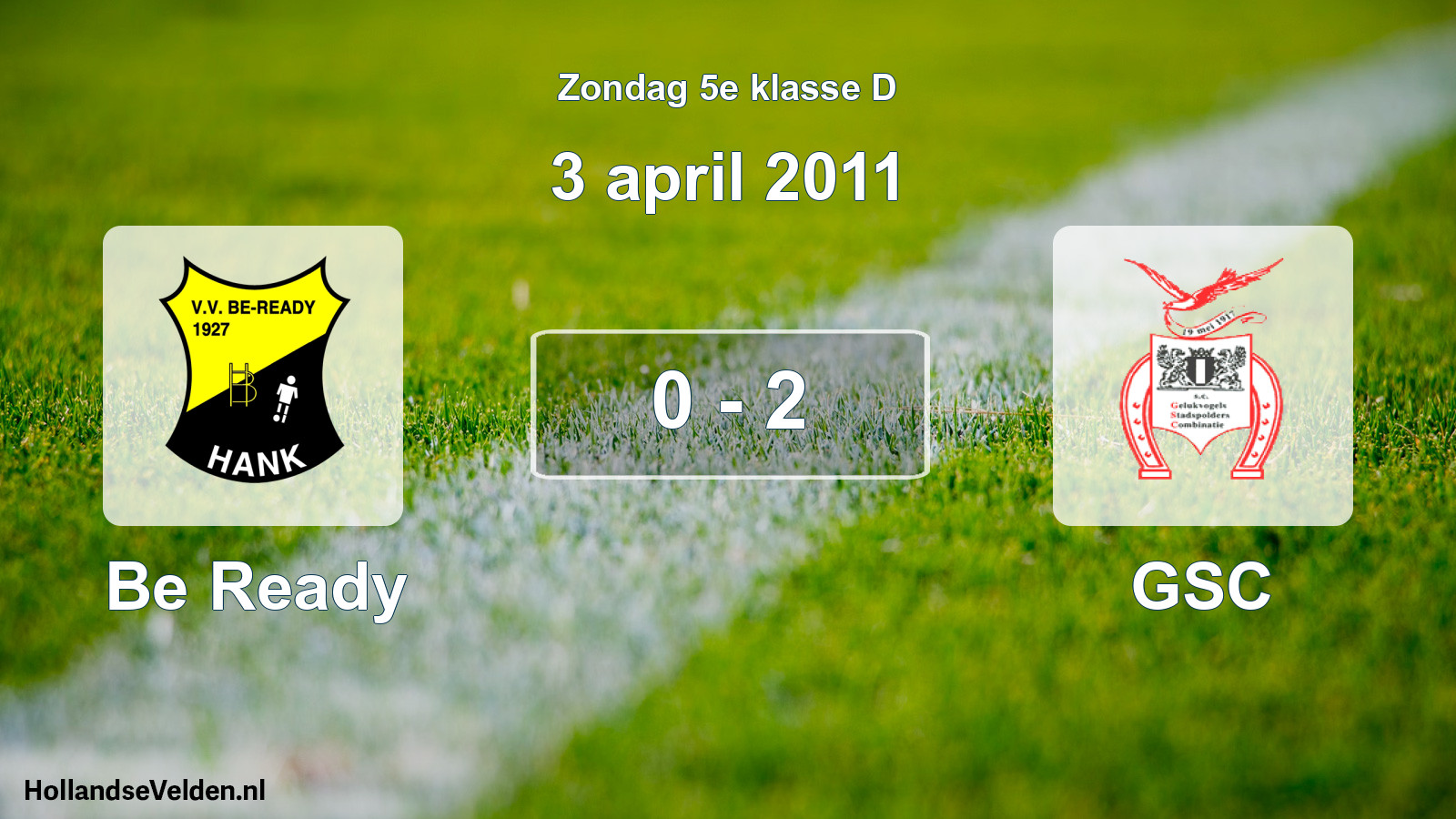 Total number of matches played: Be Ready - GSC 0 - 2 (3 April 2011)