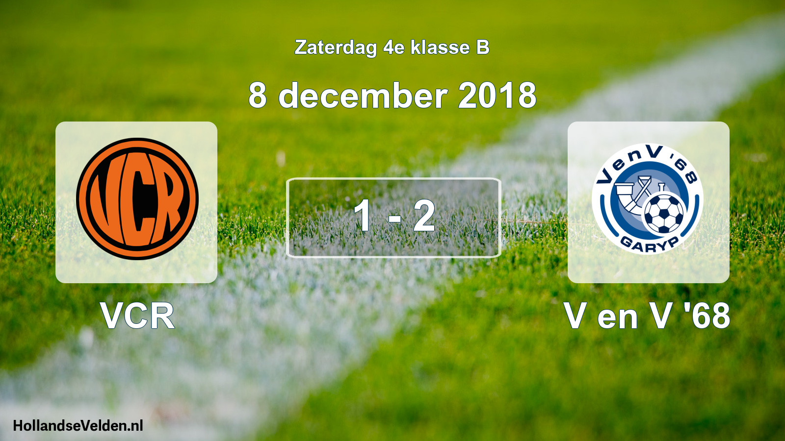 Total number of matches played: VCR - V en V '68 1 - 2 (8 December 2018)