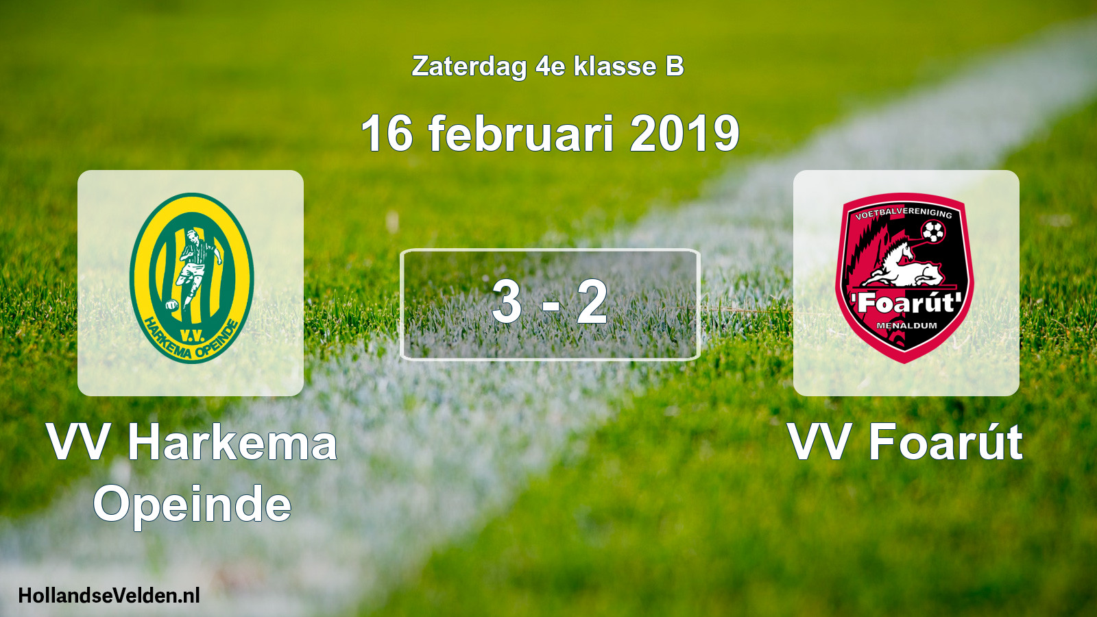Total number of matches played: VV Harkema Opeinde - VV Foarút 3 - 2 (16 February 2019)