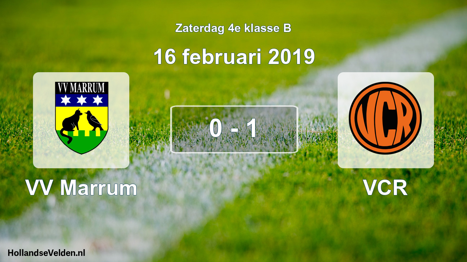 Total number of matches played: VV Marrum - VCR 0 - 1 (16 February 2019)