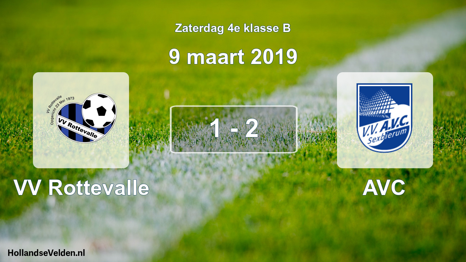 Total number of matches played: VV Rottevalle - AVC 1 - 2 (9 March 2019)