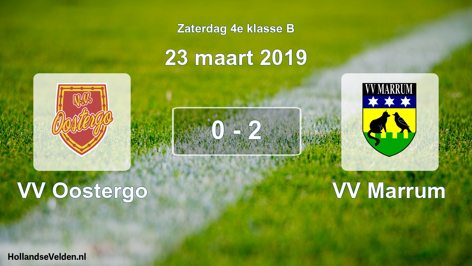Total number of matches played: VV Oostergo - VV Marrum 0 - 2 (23 March 2019)
