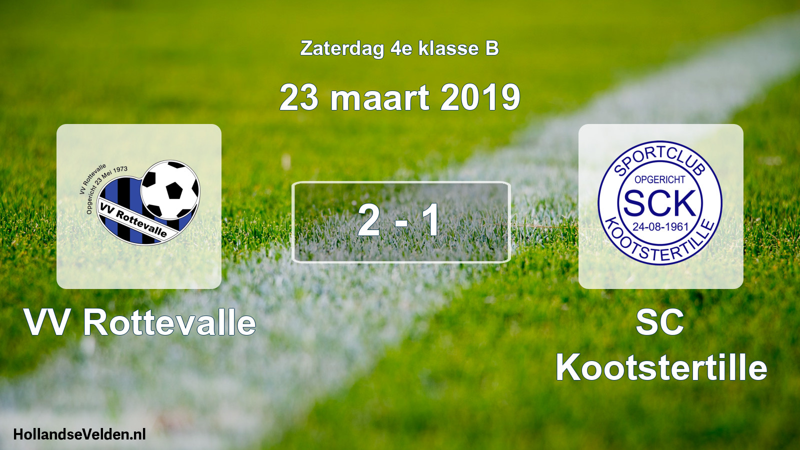 Total number of matches played: VV Rottevalle - SC Kootstertille 2 - 1 (23 March 2019)