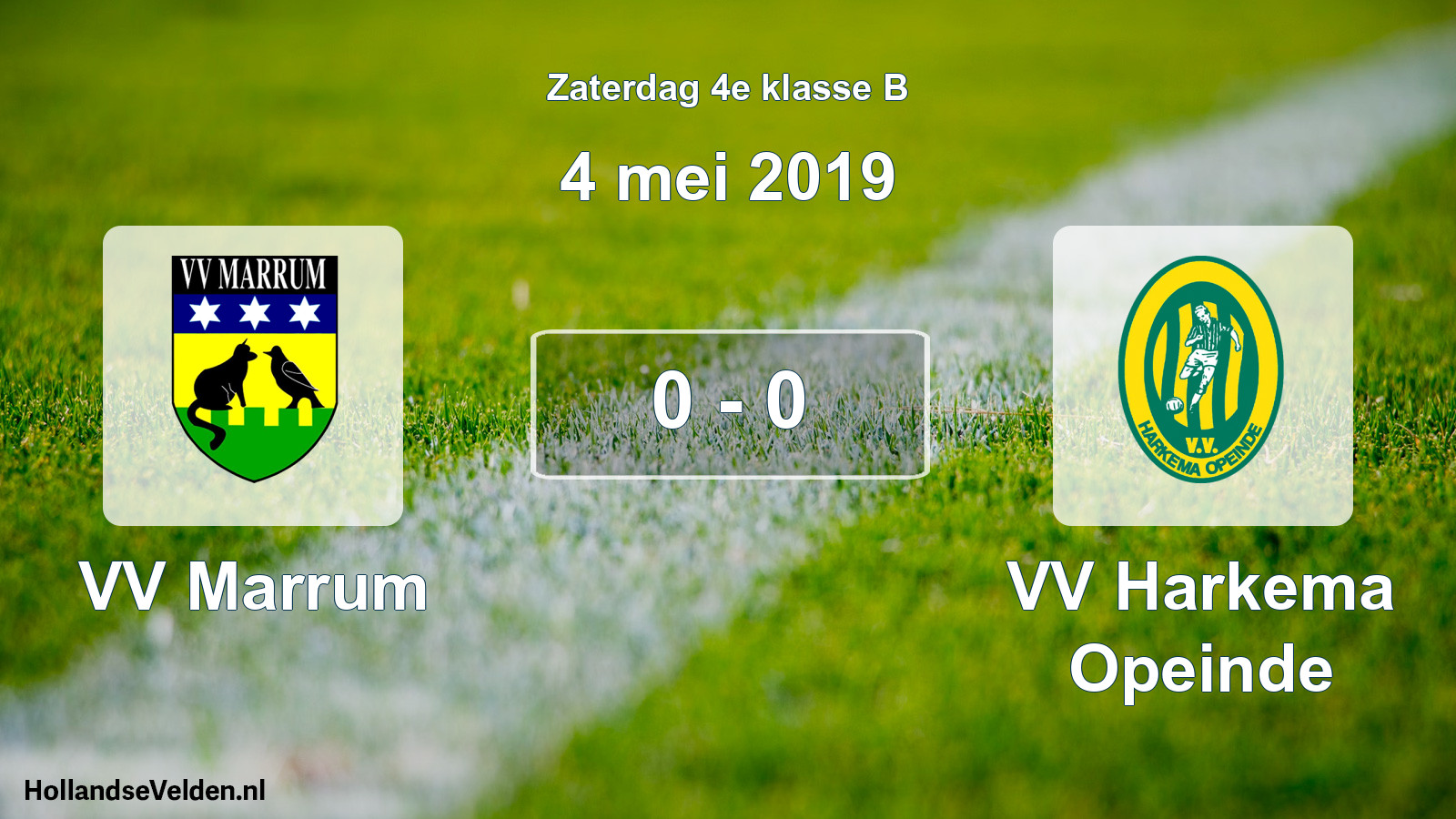 Total number of matches played: VV Marrum - VV Harkema Opeinde 0 - 0 (4 May 2019)
