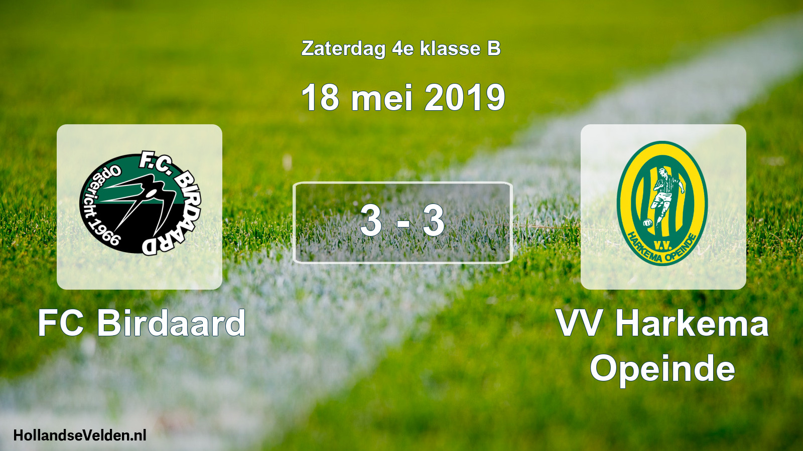 Total number of matches played: FC Birdaard - VV Harkema Opeinde 3 - 3 (18 May 2019)