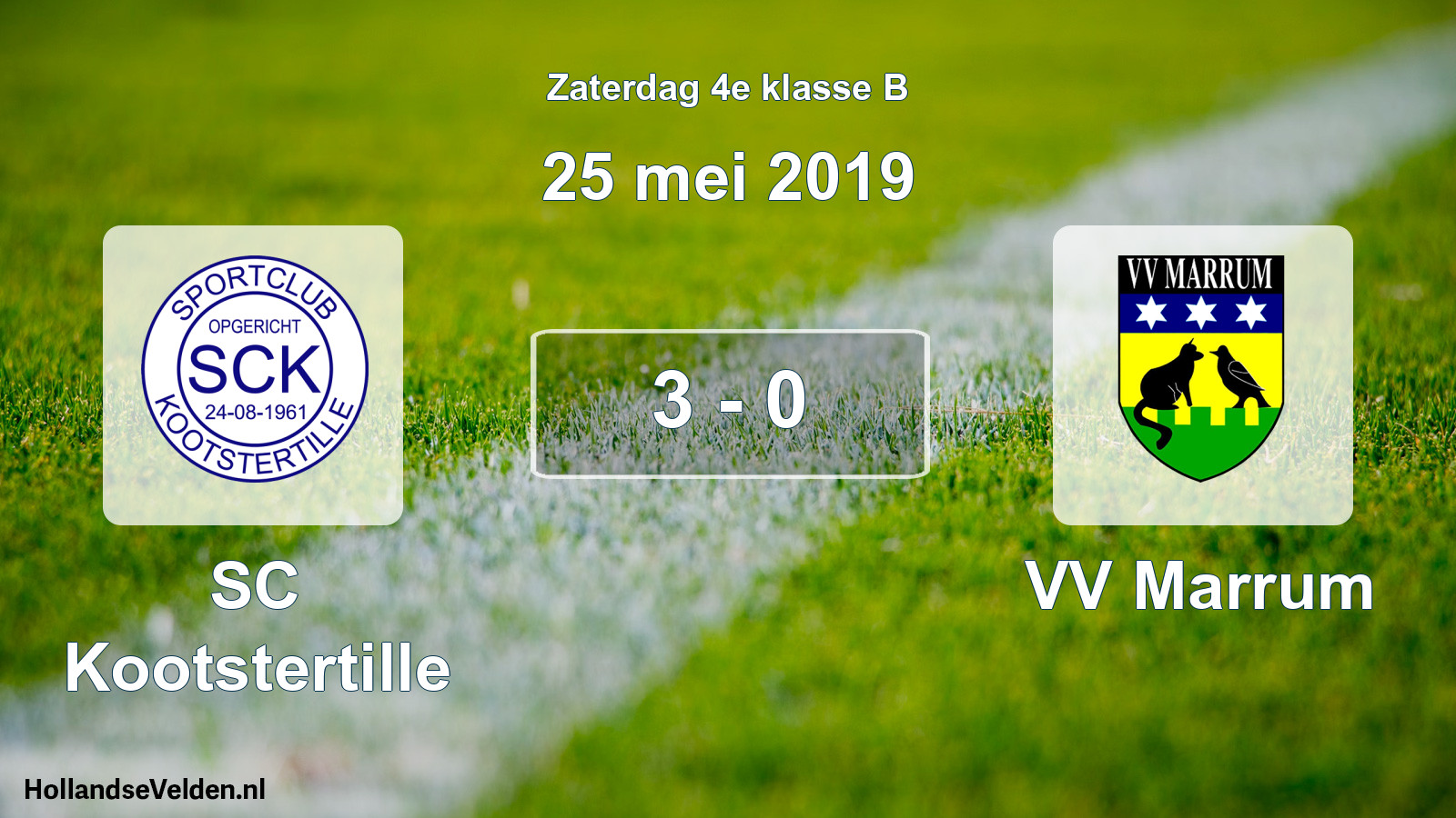 Total number of matches played: SC Kootstertille - VV Marrum 3 - 0 (25 May 2019)