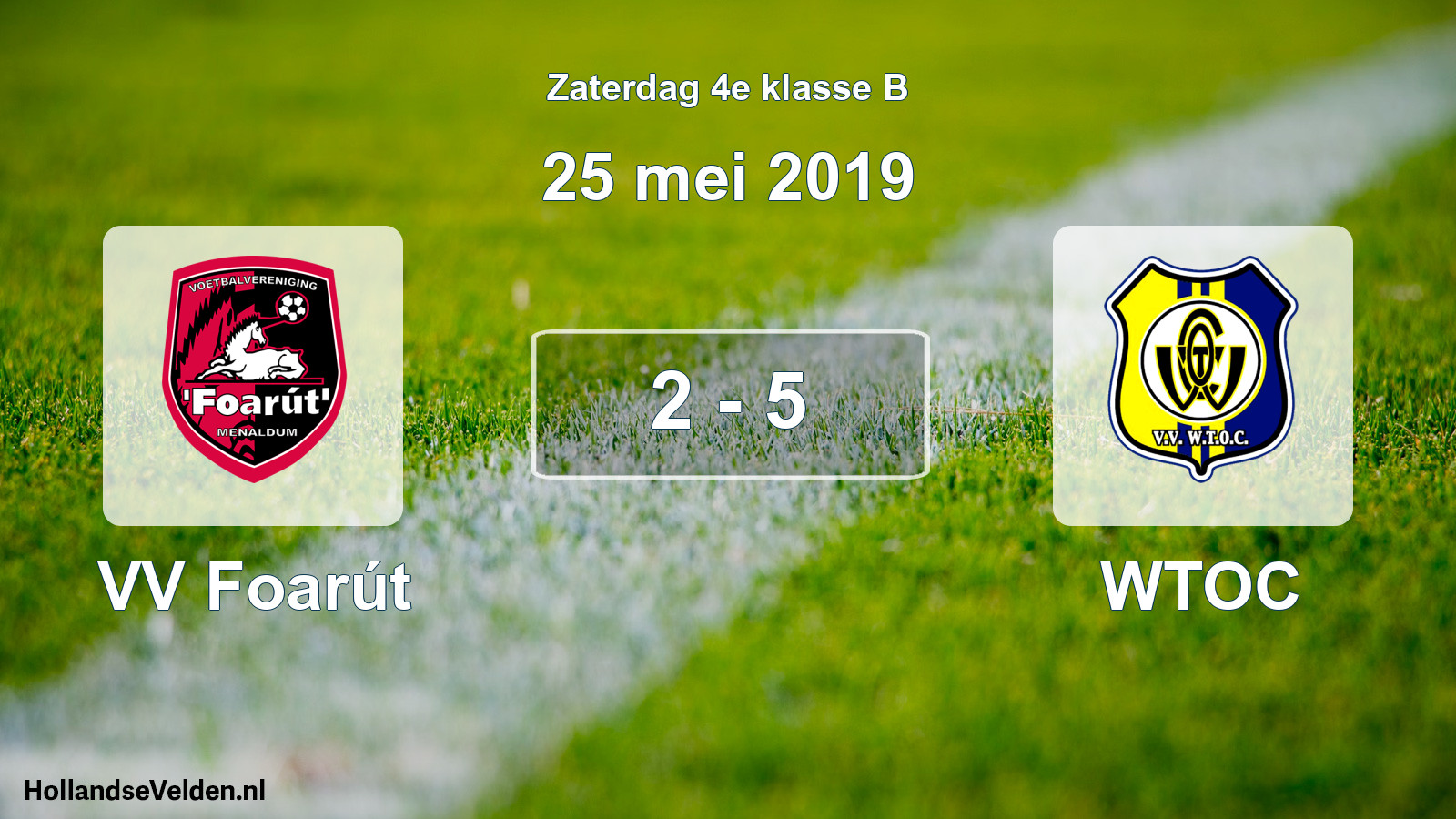 Total number of matches played: VV Foarút - WTOC 2 - 5 (25 May 2019)