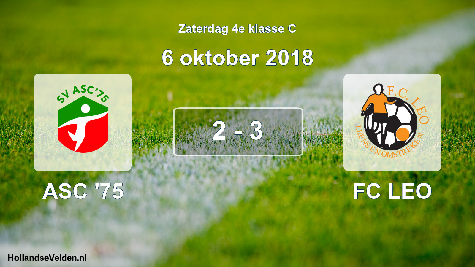 Total number of matches played: ASC '75 - FC LEO 2 - 3 (6 October 2018)