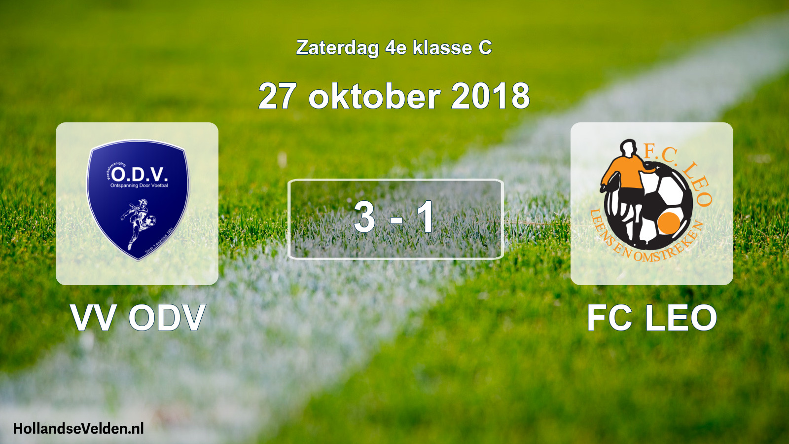 Total number of matches played: VV ODV - FC LEO 3 - 1 (27 October 2018)