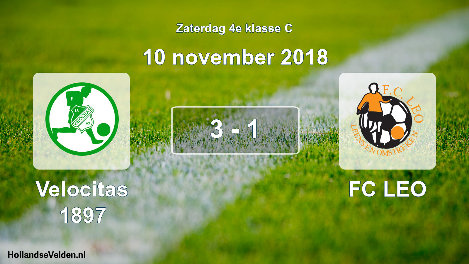 Total number of matches played: Velocitas 1897 - FC LEO 3 - 1 (10 November 2018)
