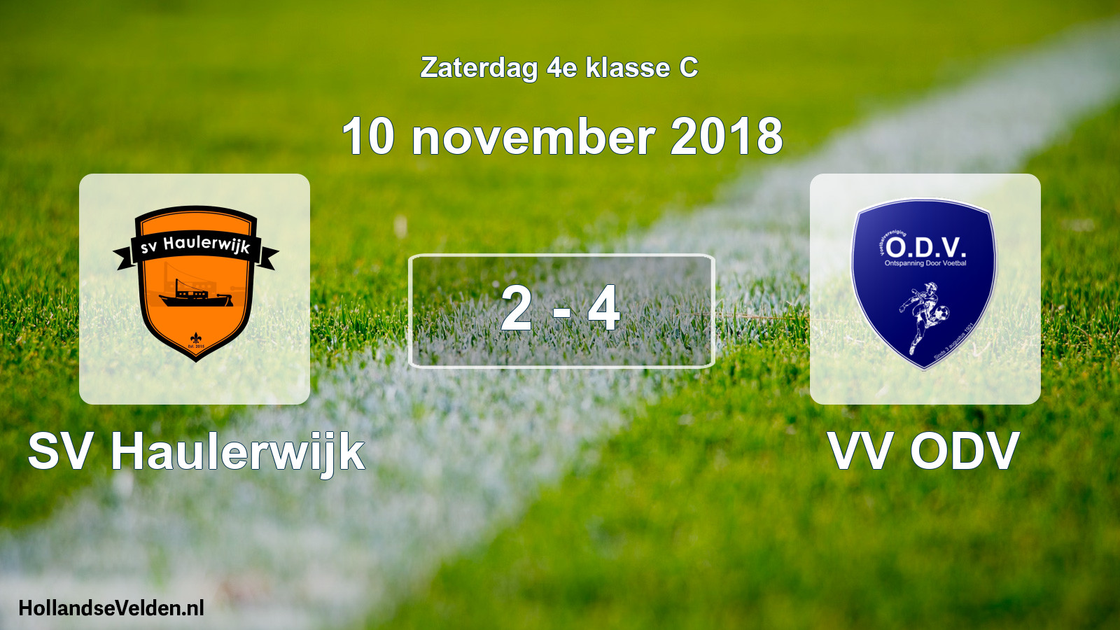 Total number of matches played: SV Haulerwijk - VV ODV 2 - 4 (10 November 2018)