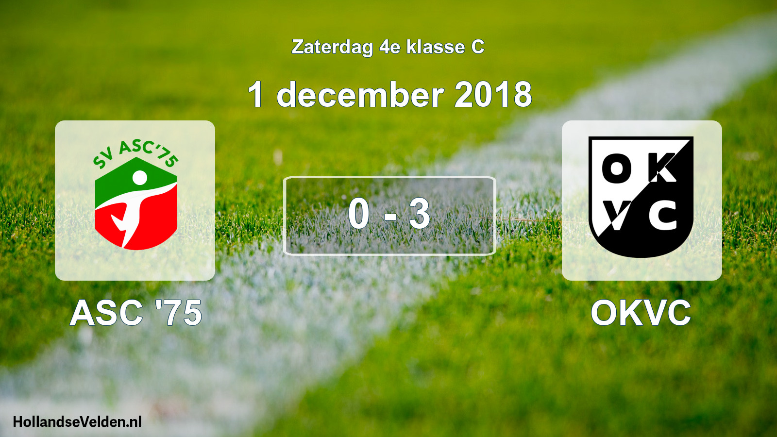 Total number of matches played: ASC '75 - OKVC 0 - 3 (1 December 2018)