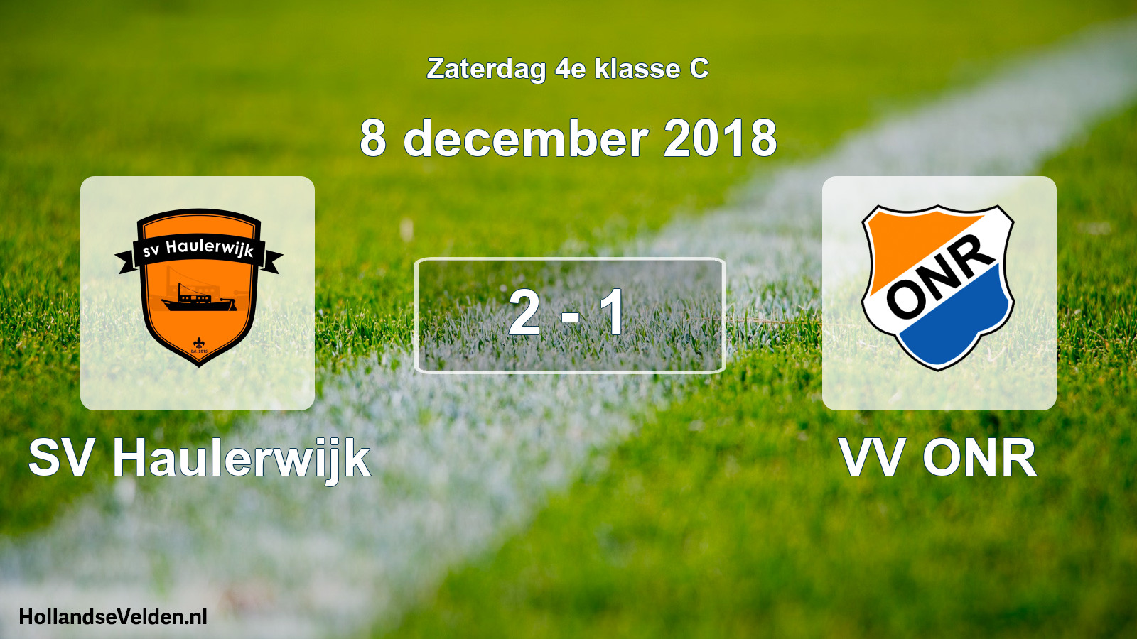 Total number of matches played: SV Haulerwijk - VV ONR 2 - 1 (8 December 2018)
