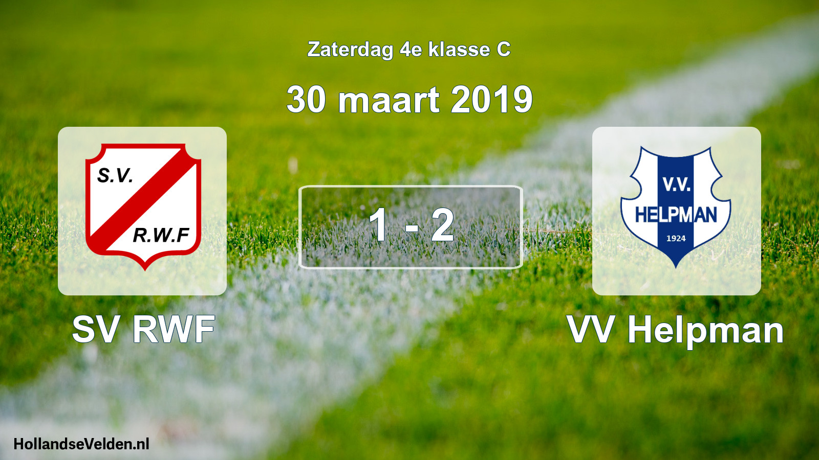 Total number of matches played: SV RWF - VV Helpman 1 - 2 (30 March 2019)