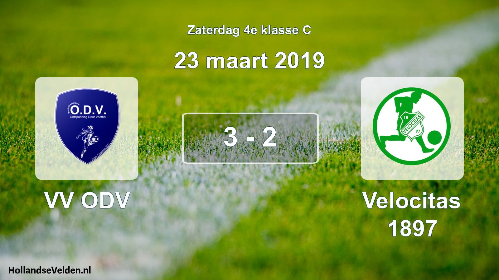 Total number of matches played: VV ODV - Velocitas 1897 3 - 2 (23 March 2019)