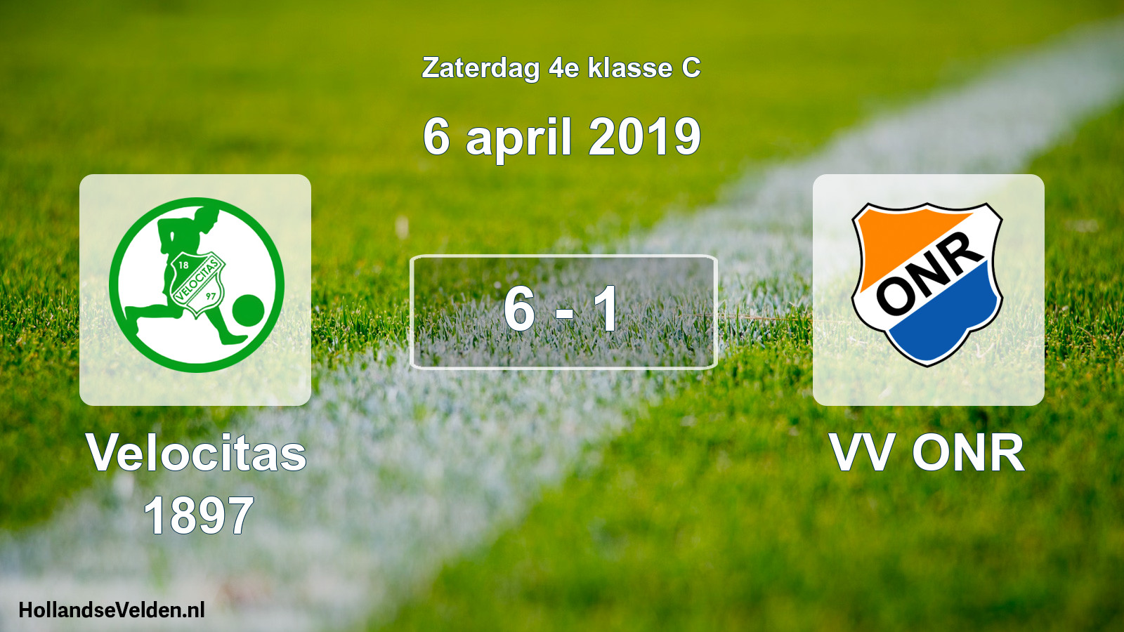 Total number of matches played: Velocitas 1897 - VV ONR 6 - 1 (6 April 2019)