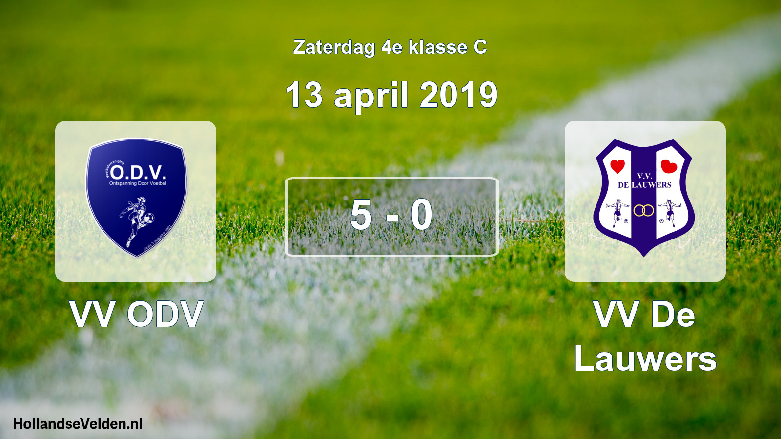 Total number of matches played: VV ODV - VV De Lauwers 5 - 0 (13 April 2019)