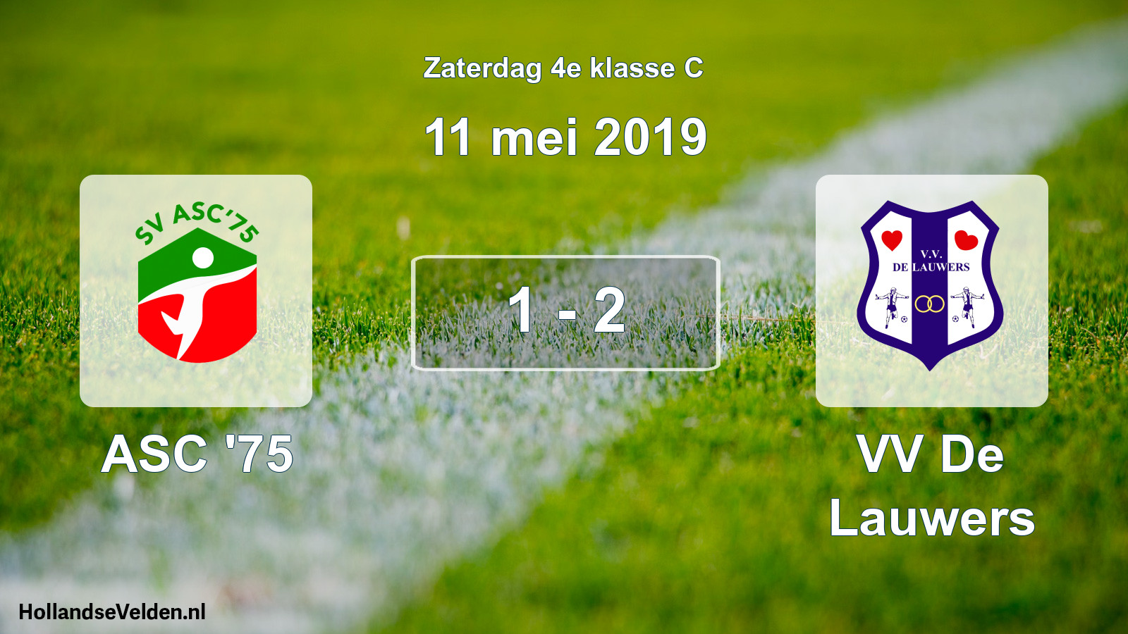 Total number of matches played: ASC '75 - VV De Lauwers 1 - 2 (11 May 2019)