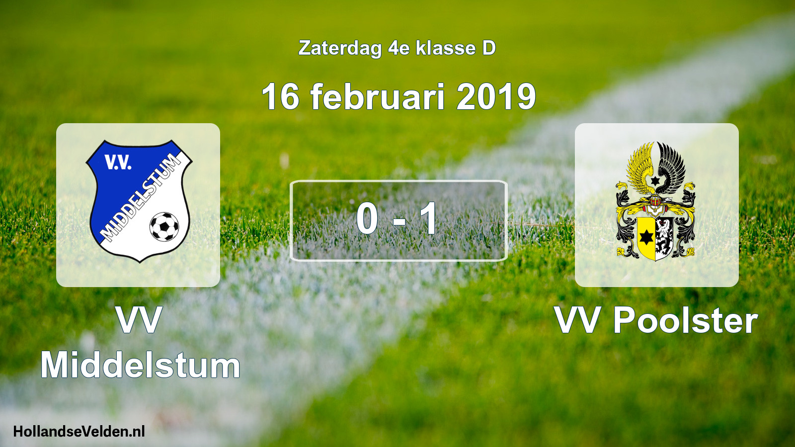 Total number of matches played: VV Middelstum - VV Poolster 0 - 1 (16 February 2019)