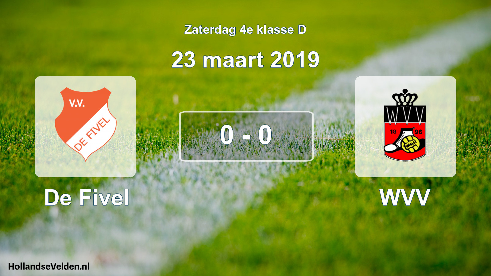 Total number of matches played: De Fivel - WVV 0 - 0 (23 March 2019)