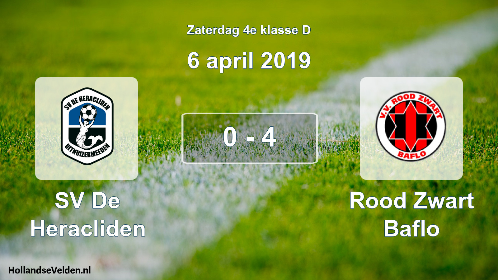 Total number of matches played: SV De Heracliden - Rood Zwart Baflo 0 - 4 (6 April 2019)
