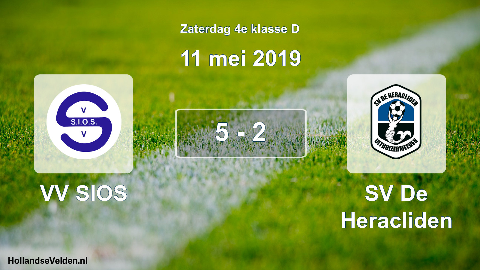 Total number of matches played: VV SIOS - SV De Heracliden 5 - 2 (11 May 2019)
