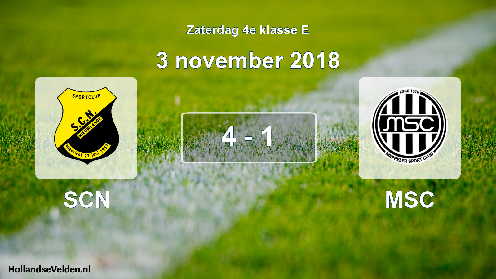 Total number of matches played: SCN - MSC 4 - 1 (3 November 2018)