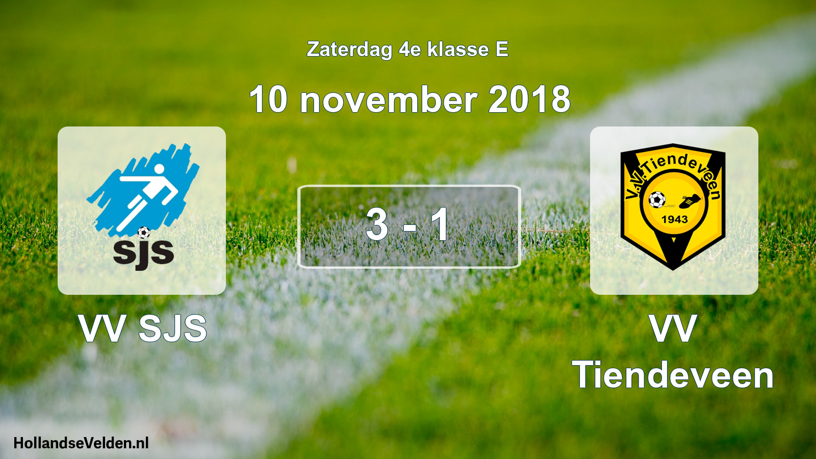 Total number of matches played: VV SJS - VV Tiendeveen 3 - 1 (10 November 2018)