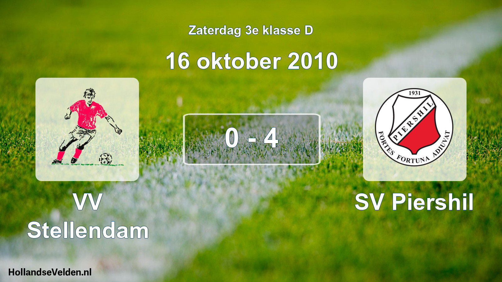 Total number of matches played: VV Stellendam - SV Piershil 0 - 4 (16 October 2010)