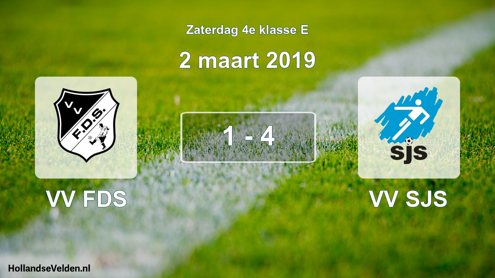Total number of matches played: VV FDS - VV SJS 1 - 4 (2 March 2019)