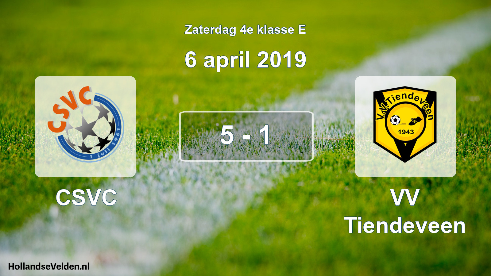 Total number of matches played: CSVC - VV Tiendeveen 5 - 1 (6 April 2019)
