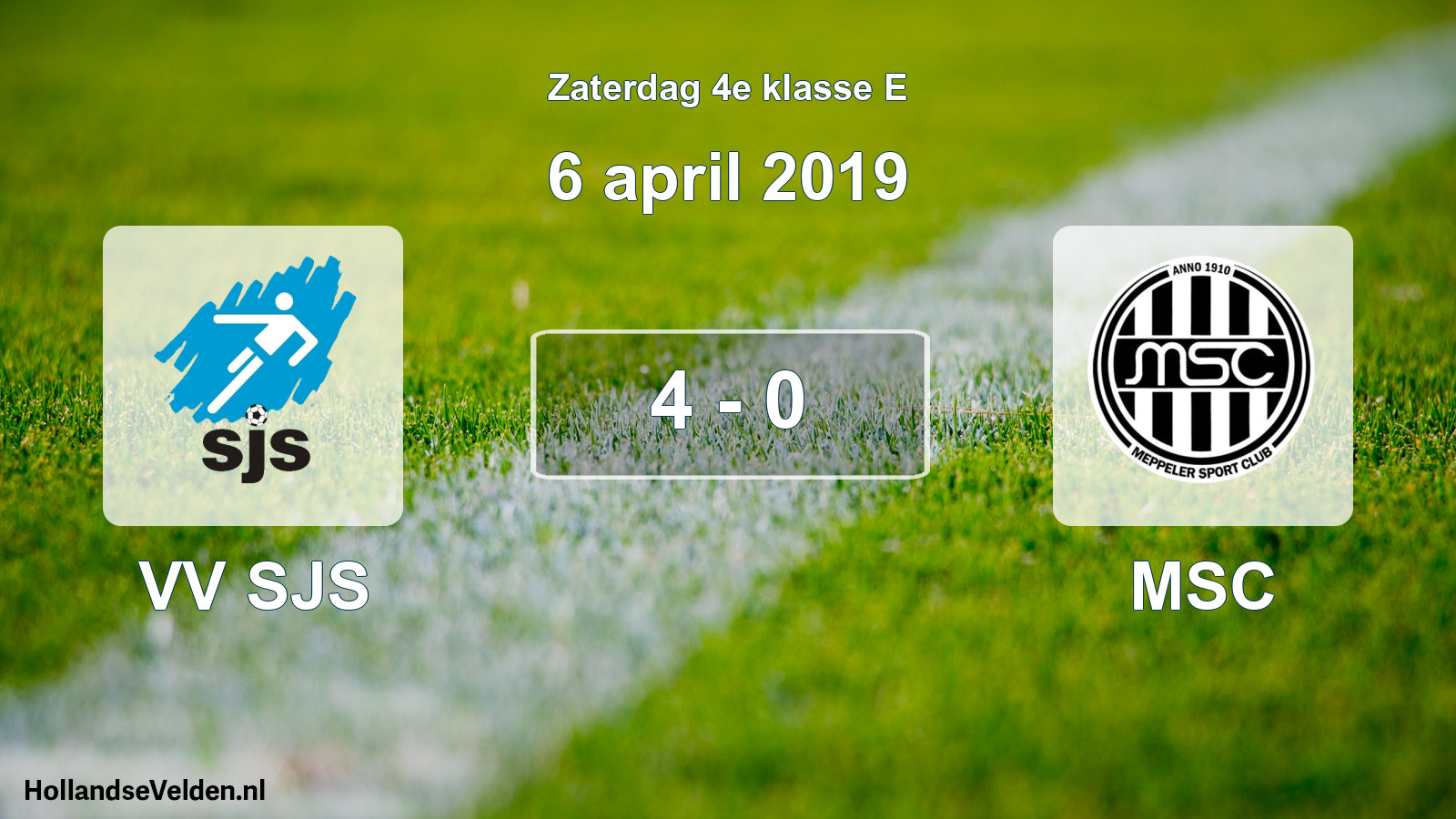 Total number of matches played: VV SJS - MSC 4 - 0 (6 April 2019)